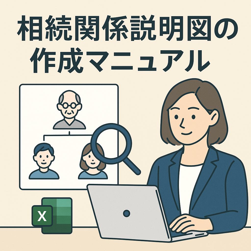 相続関係説明図の作成マニュアル【エクセルテンプレートダウンロード可能】