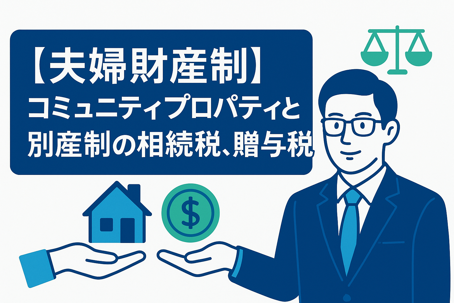 【夫婦財産制】コミュニティプロパティと別産制の相続税、贈与税