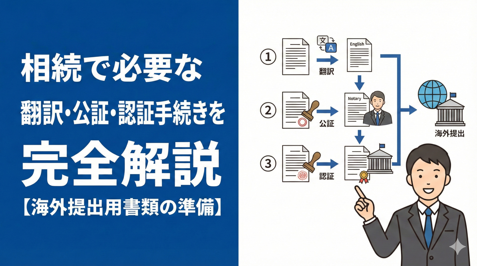 相続で必要な翻訳・公証・認証手続きを完全解説【海外提出用書類の準備】